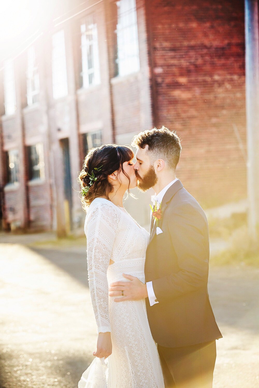 Peoria Warehouse District Wedding Portrait