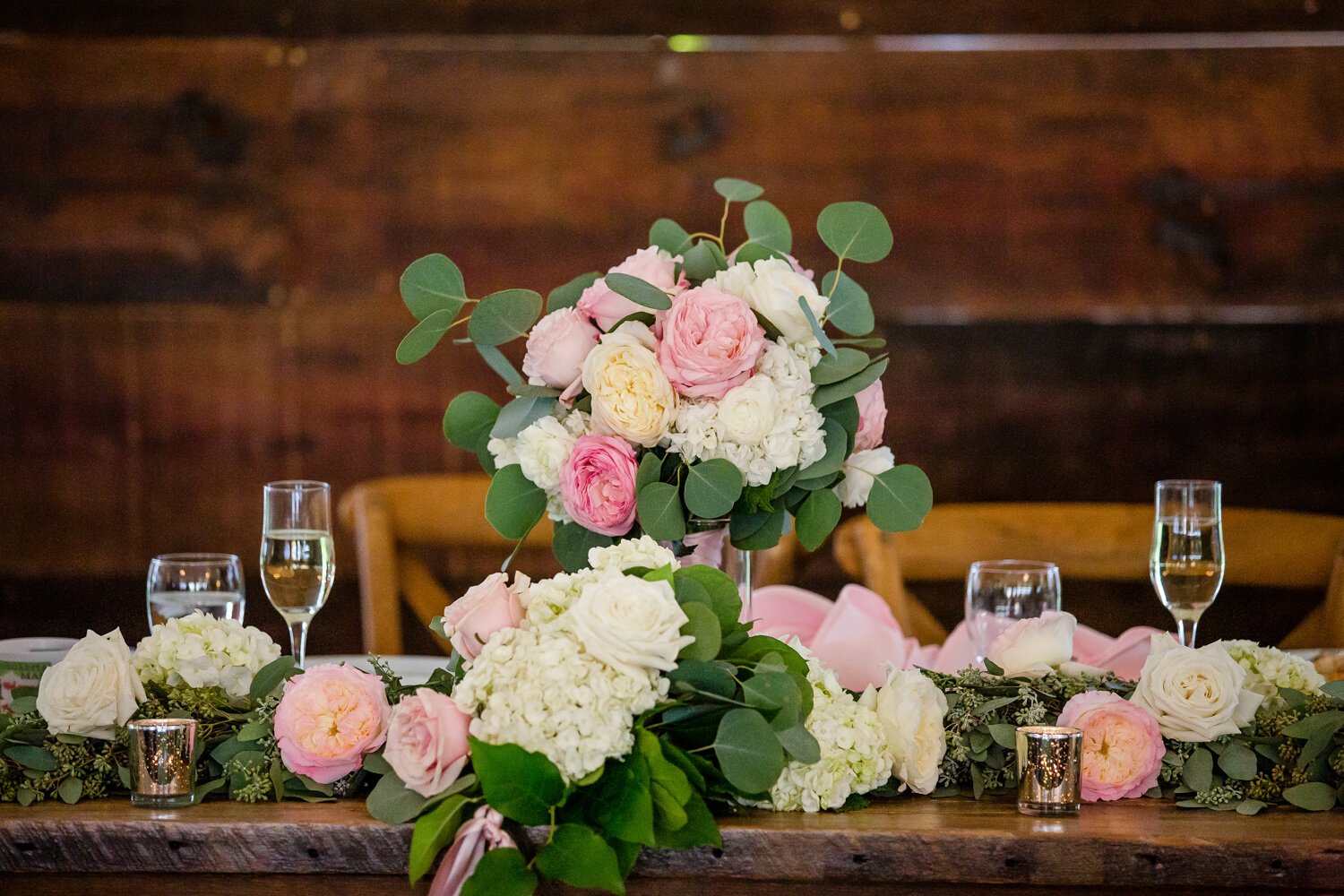 Wedding Florals on table