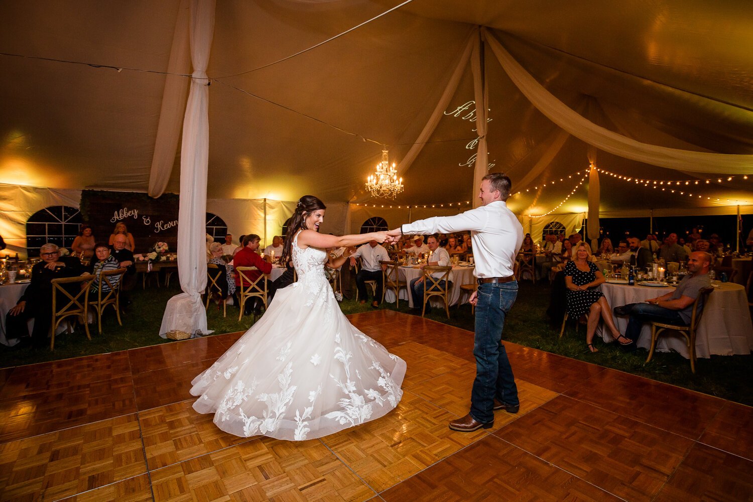 First Dance in Tent Wedding