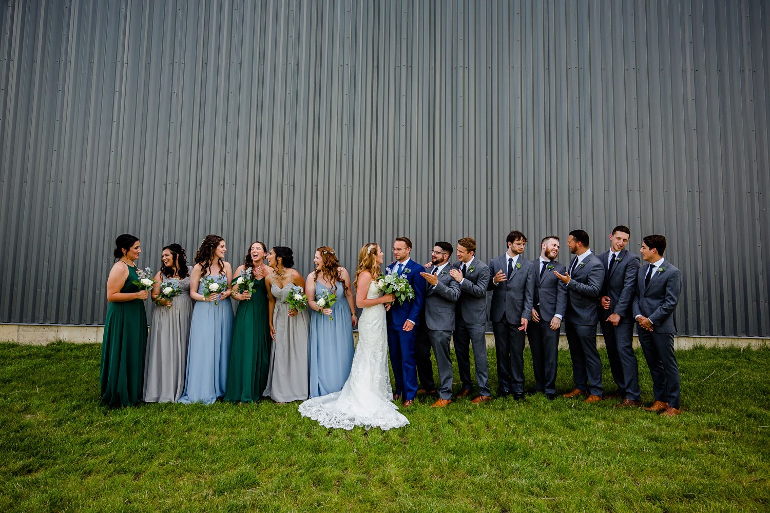 Destihl Brewery Wedding Party Portrait