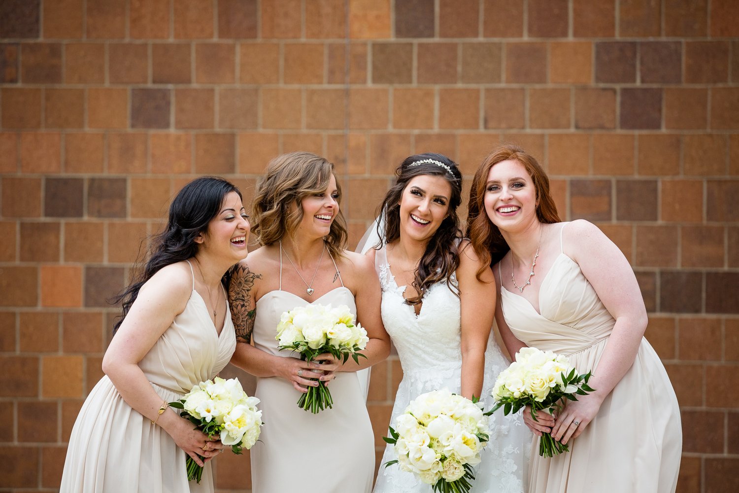 Bride and bridesmaids