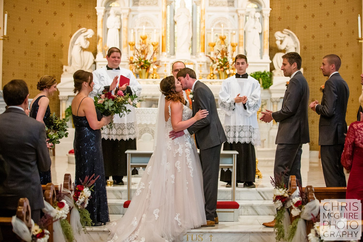 First Kiss at Peoria Sacred Heart Church