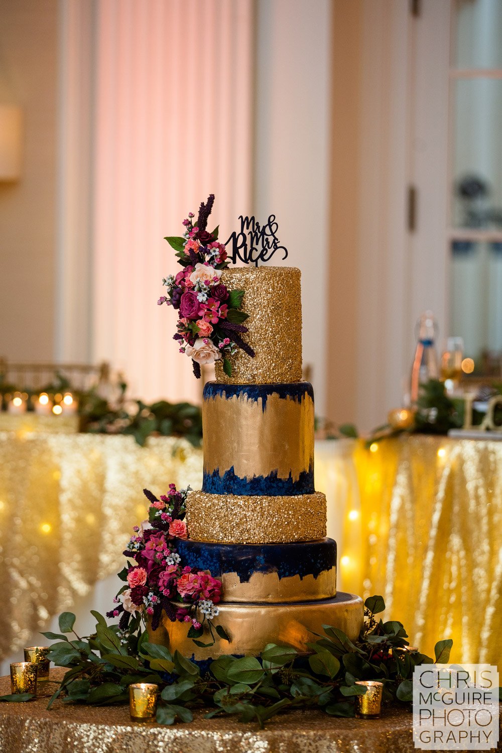 Gold Wedding Cake