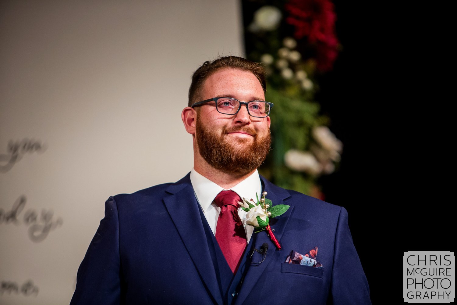 groom crying as he sees bride for first time