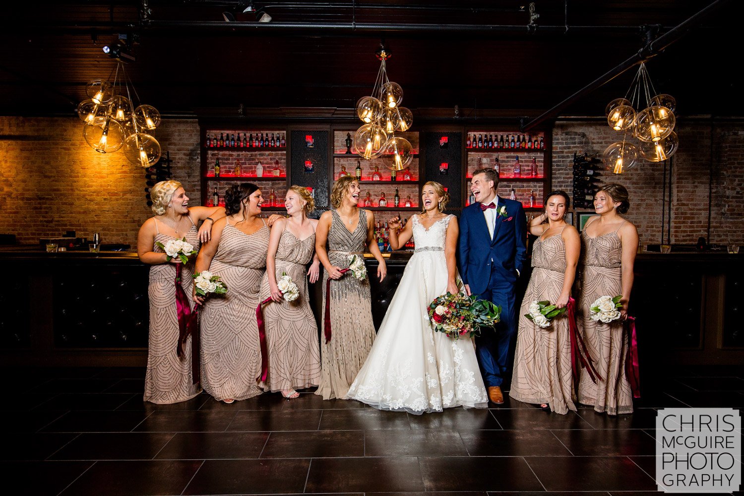 bride and bridesmaids bridesman