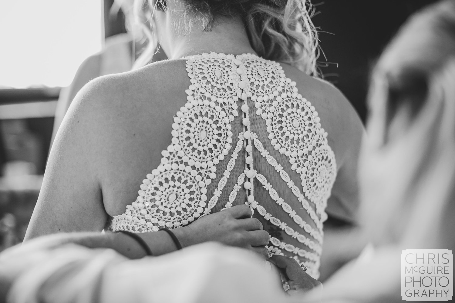 back of bridal dress