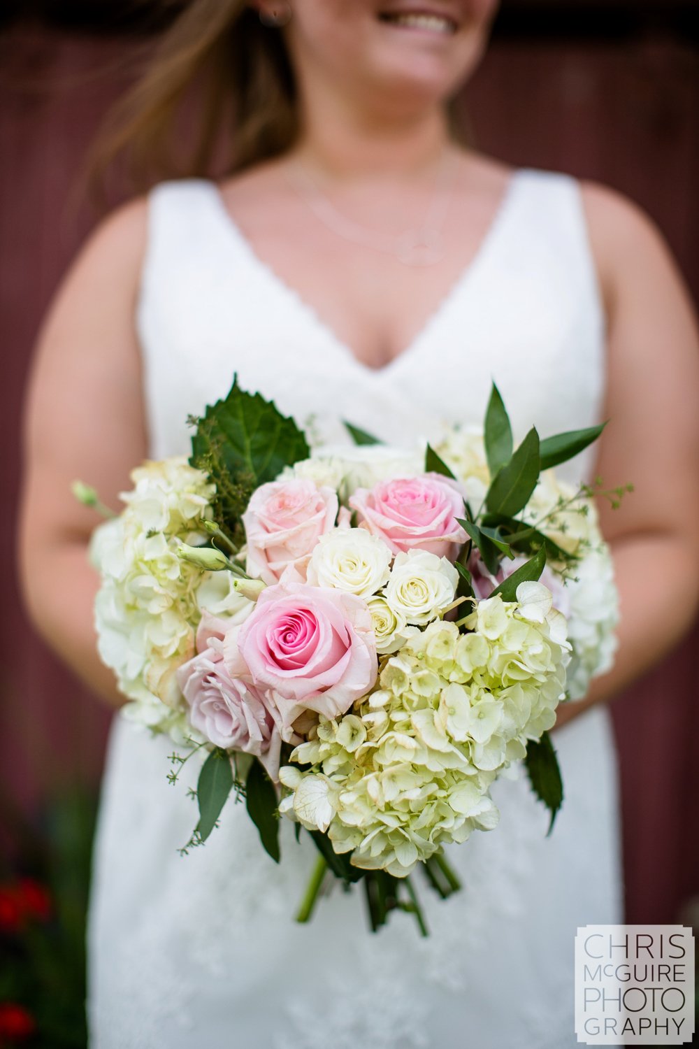 bride with bouquet