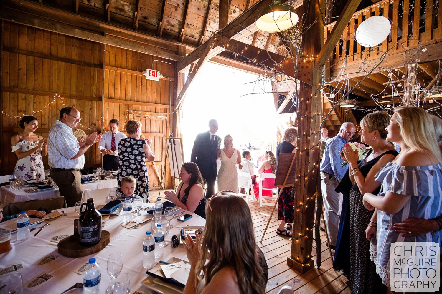 wedding grand entrance in barn peoria il