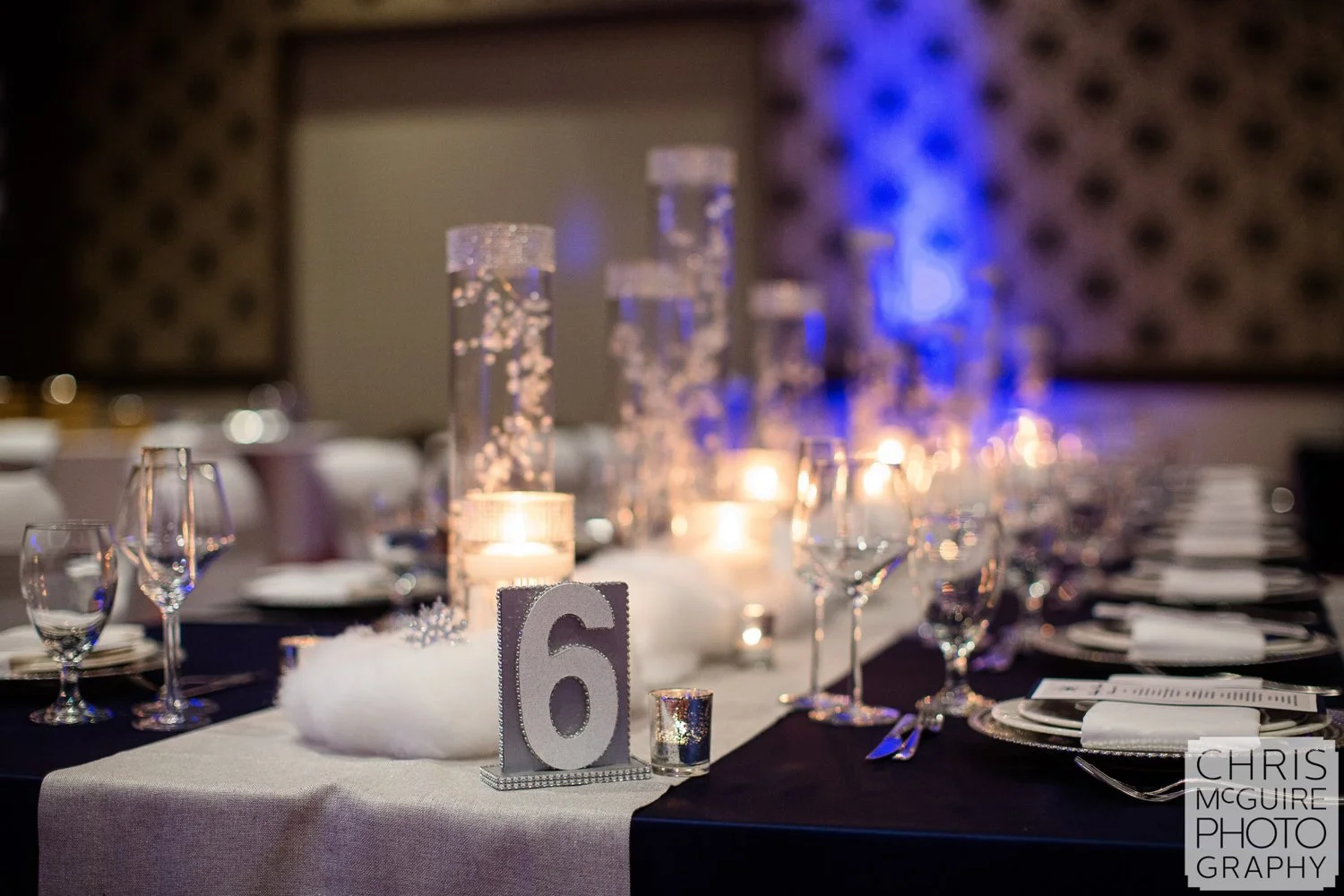 winter wonderland wedding centerpiece