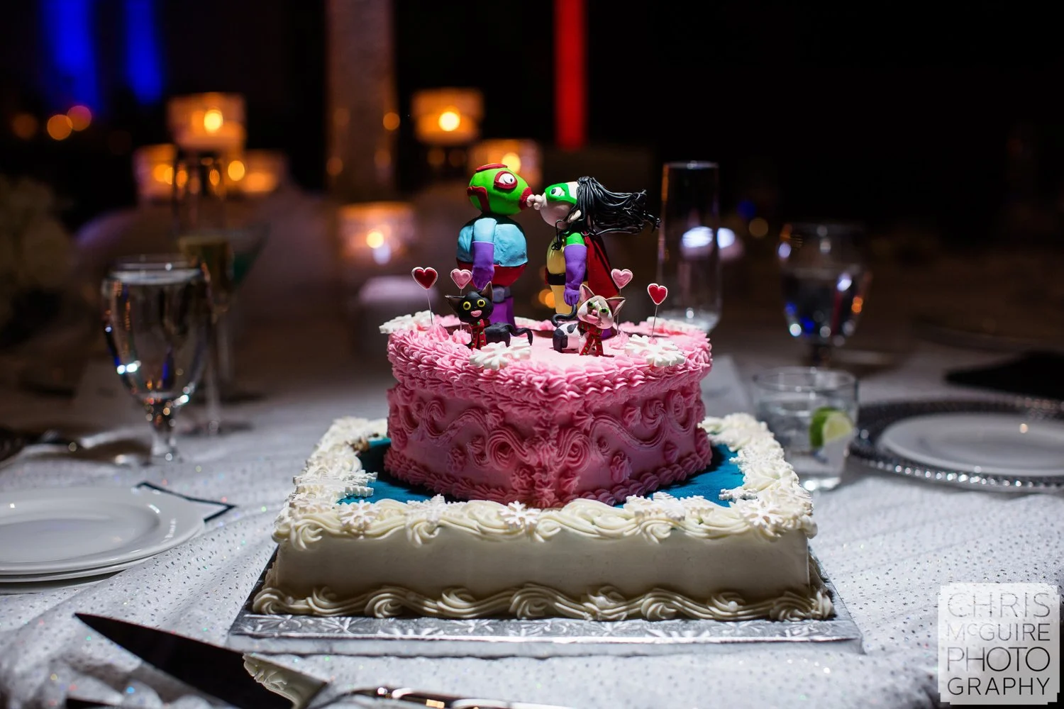 wedding cake luchador topper