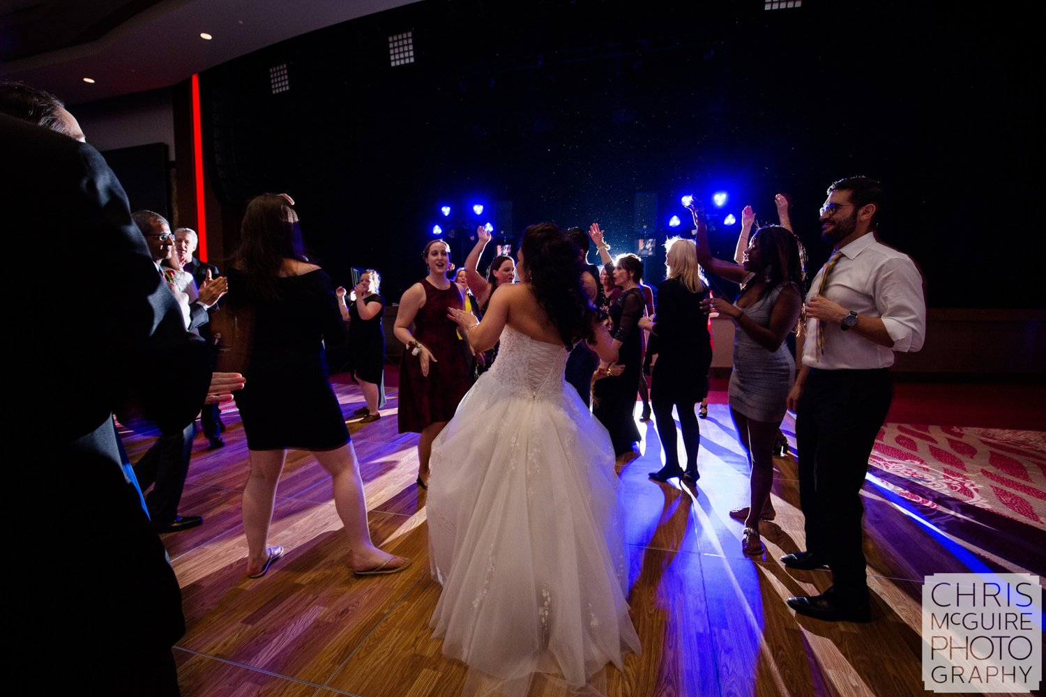 bride dancing in ballroom reception