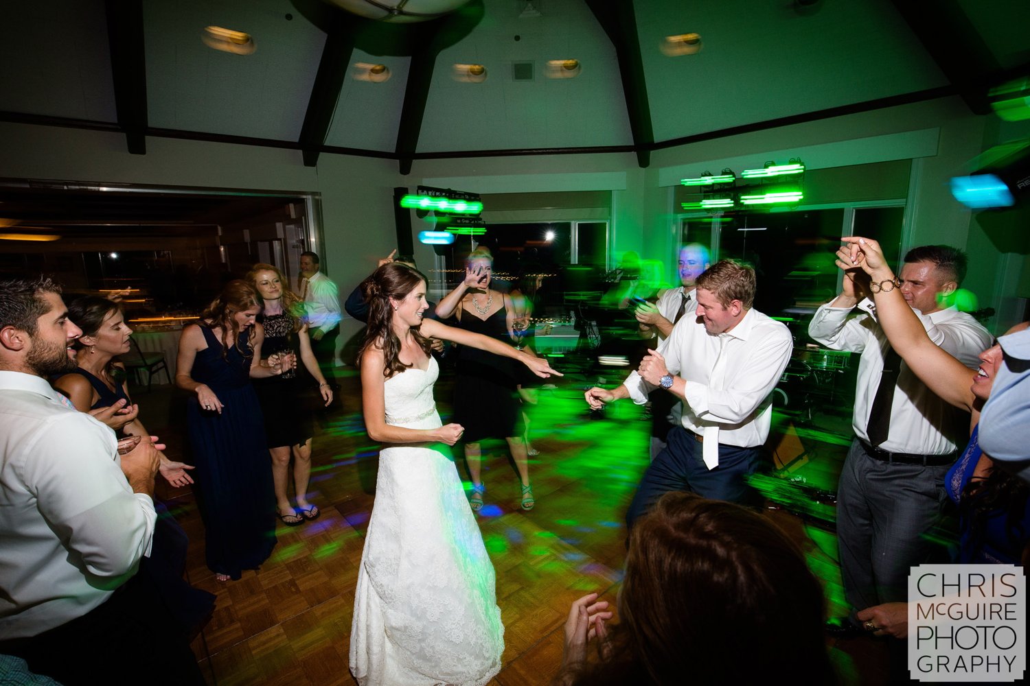 bride groom dancing at wedding