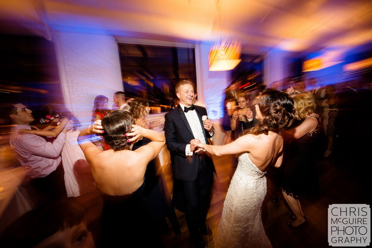 bride groom dancing at wedding reception