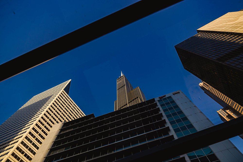 Willis tower seen from odyssey Chicago river cruise