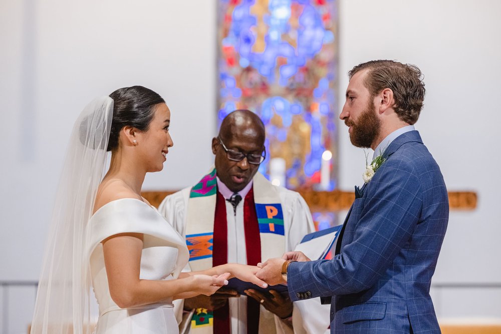 Vows at Wesley United Methodist Church Wedding