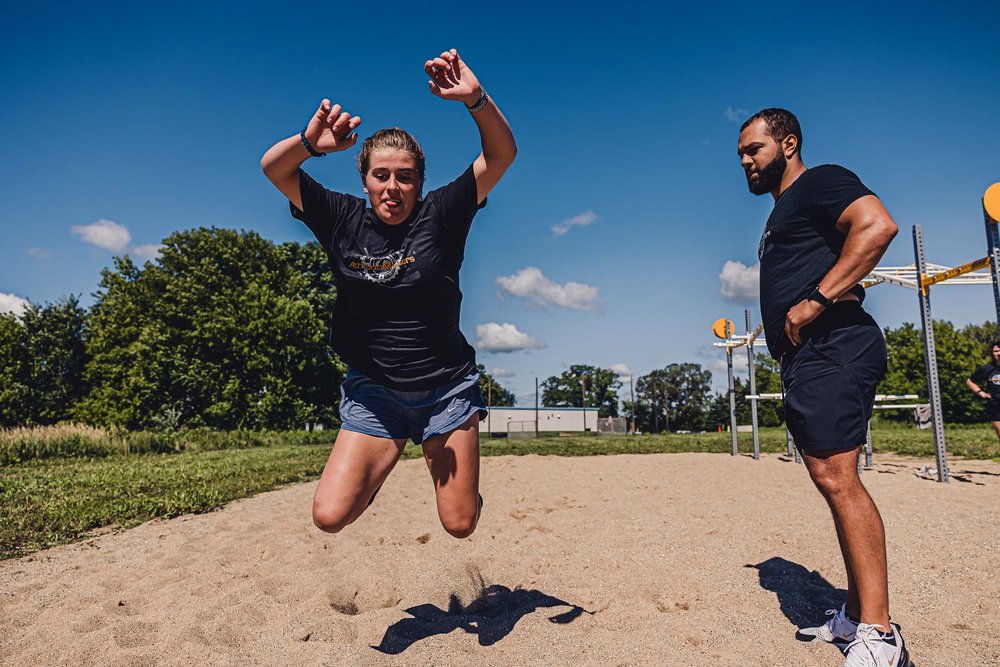 Sand workout with coach