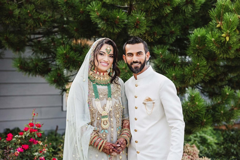 Muslim bride and groom portrait