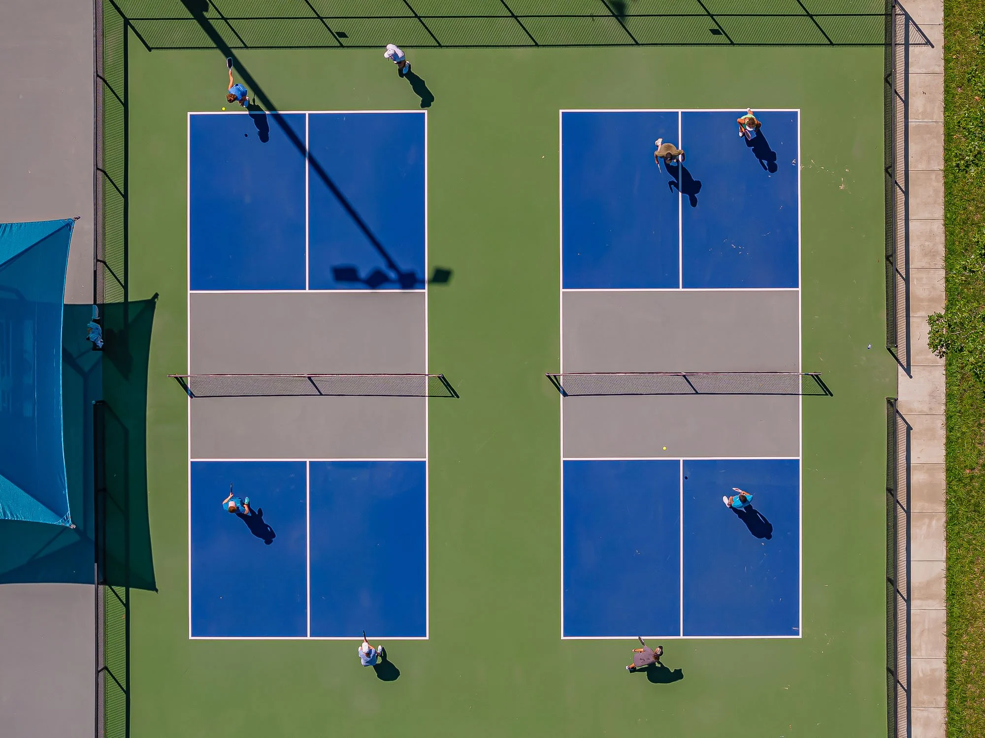 Aerial Photography Pickleball Courts