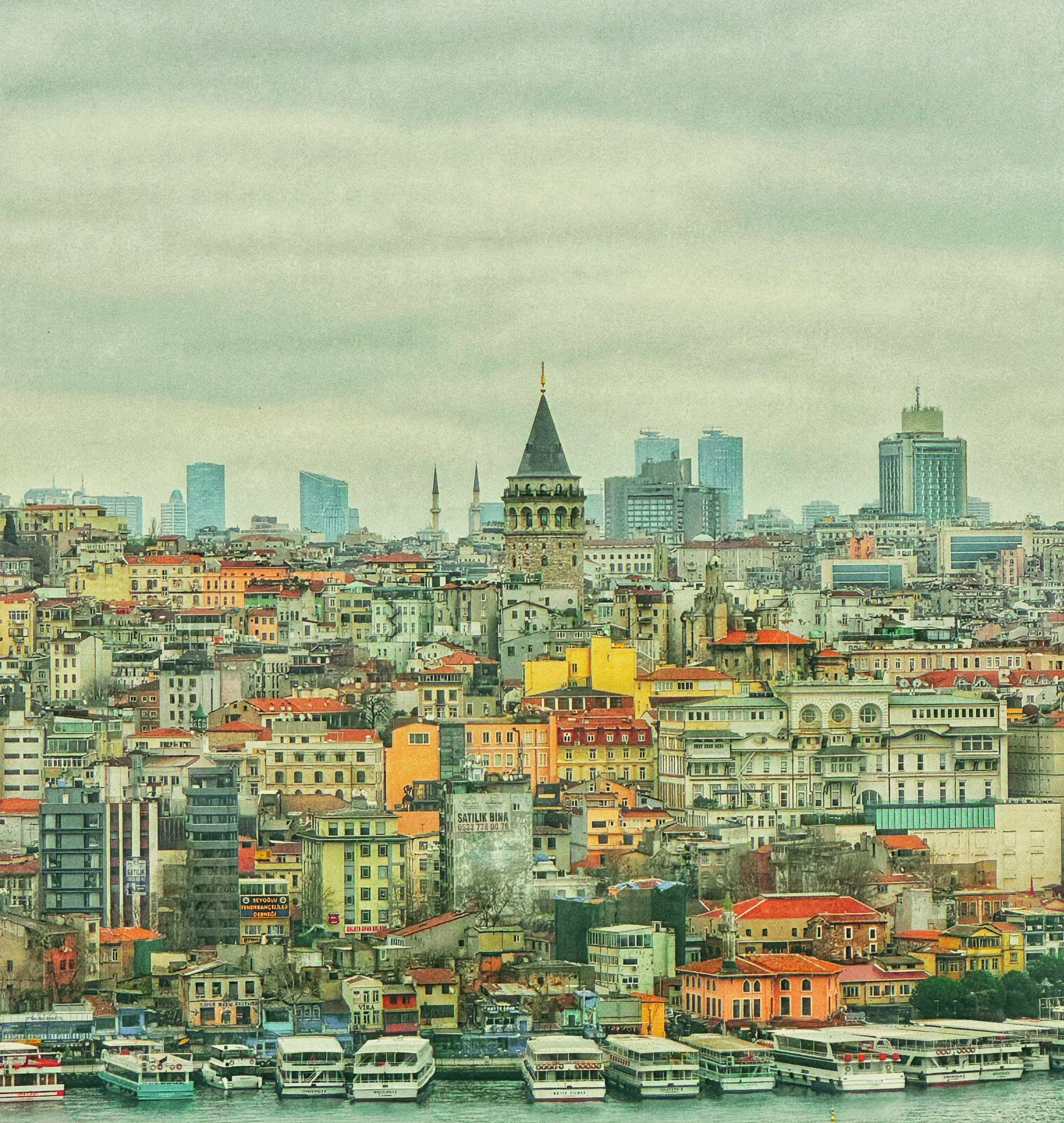 Galata Tower and the Istanbul skyline viewed across the Golden Horn