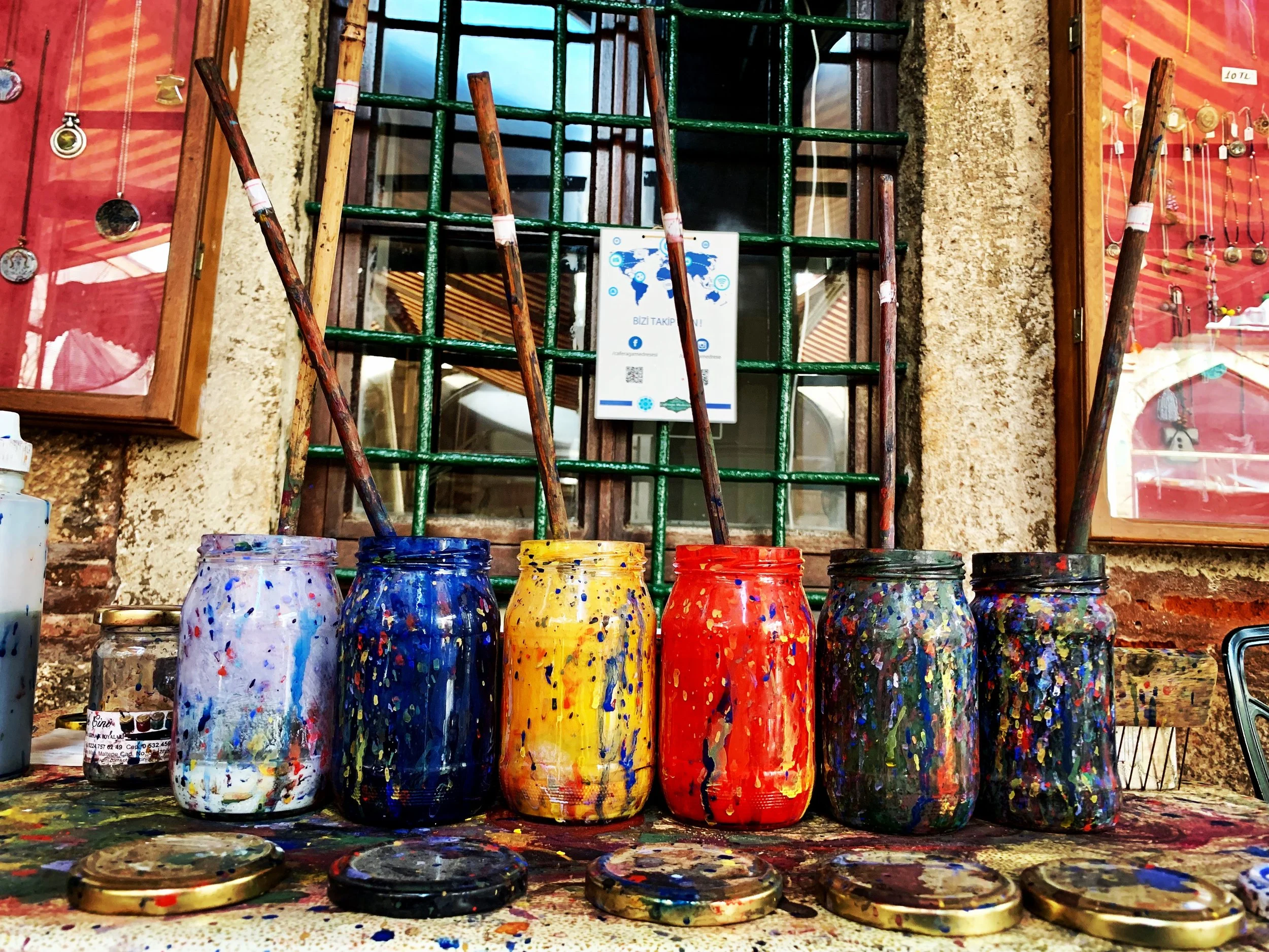 Ebru marbling workshop in Istanbul
