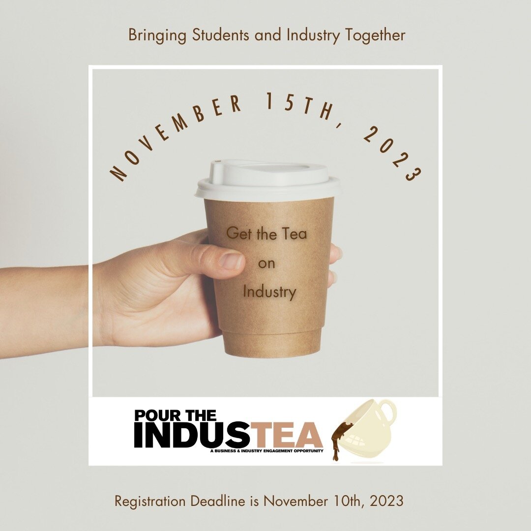 Sip some knowledge at Pour the IndusTEA! ☕🎓 Join us on Nov. 15, 2-3:30 PM ET for a virtual industry panel that's high-energy and info-packed. 🚀 Connect with pros, get career insights, and level up your game! Register by November 10th! Link for regi