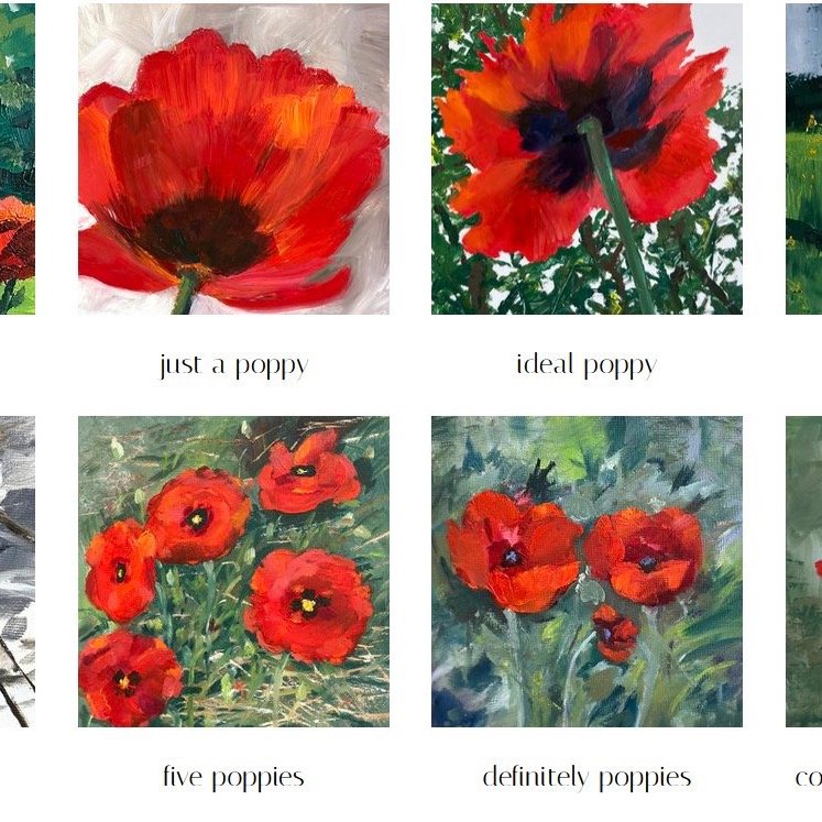 Check out my blog that was issued this morning, and let me know if you'd like to see the poppies in Gallery 1250, Revolution Mill. I'm giving private tours. https://www.phyllissharpefineart.com/blog/did-you-know-i-love-to-paint-poppies