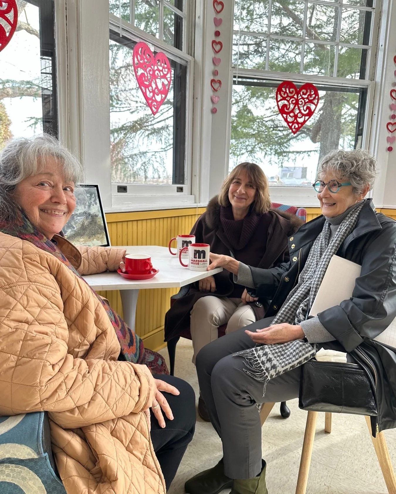 Hanging out with friends today at Marshall Muse Gallery after turning in our new work for the February show. Come see the show this Friday!