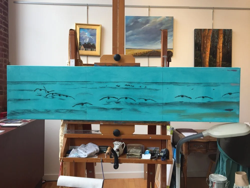 Creating a painting, step by step. The frustrations and the rewards.