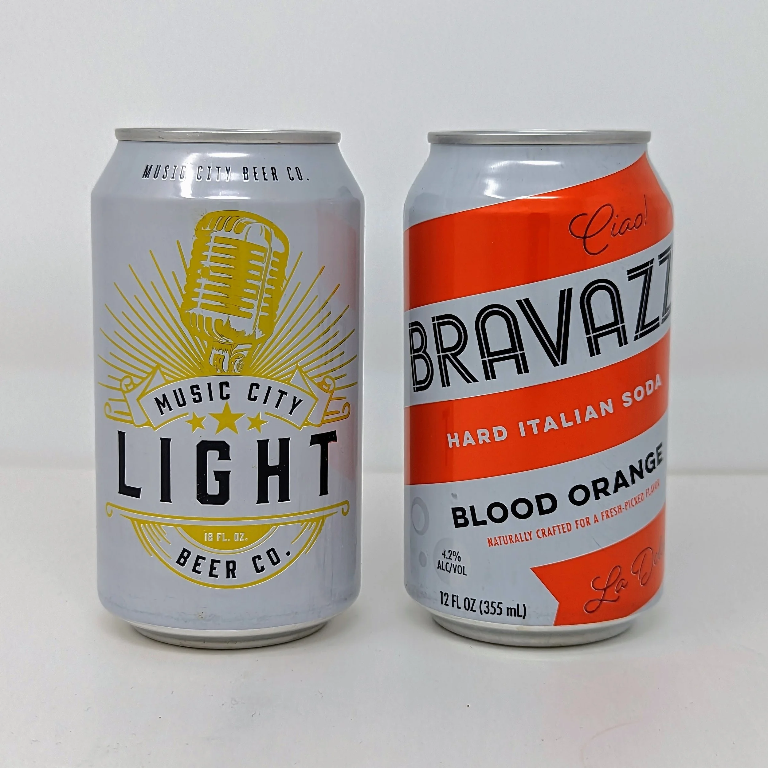 Two Offset Printed Cans