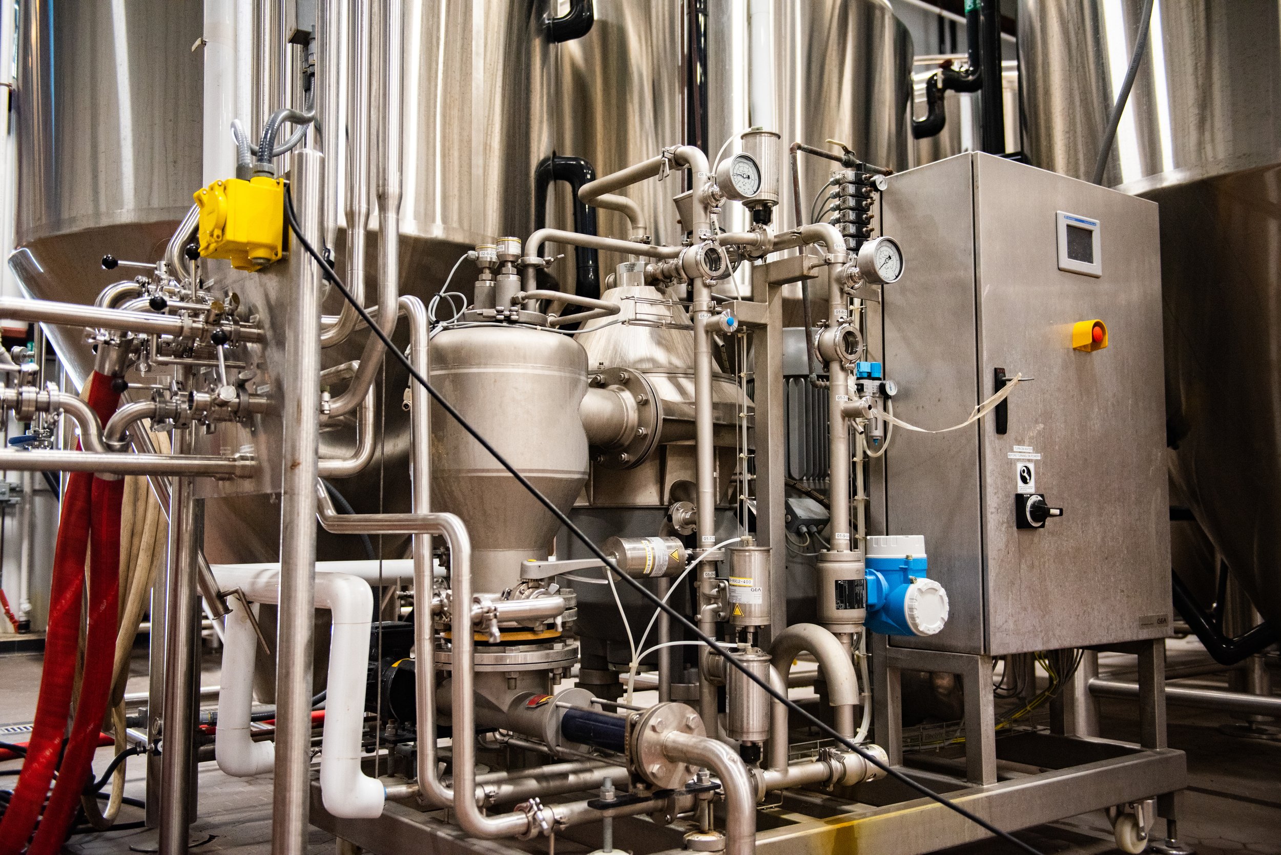The brewery's industrial centrifuge.