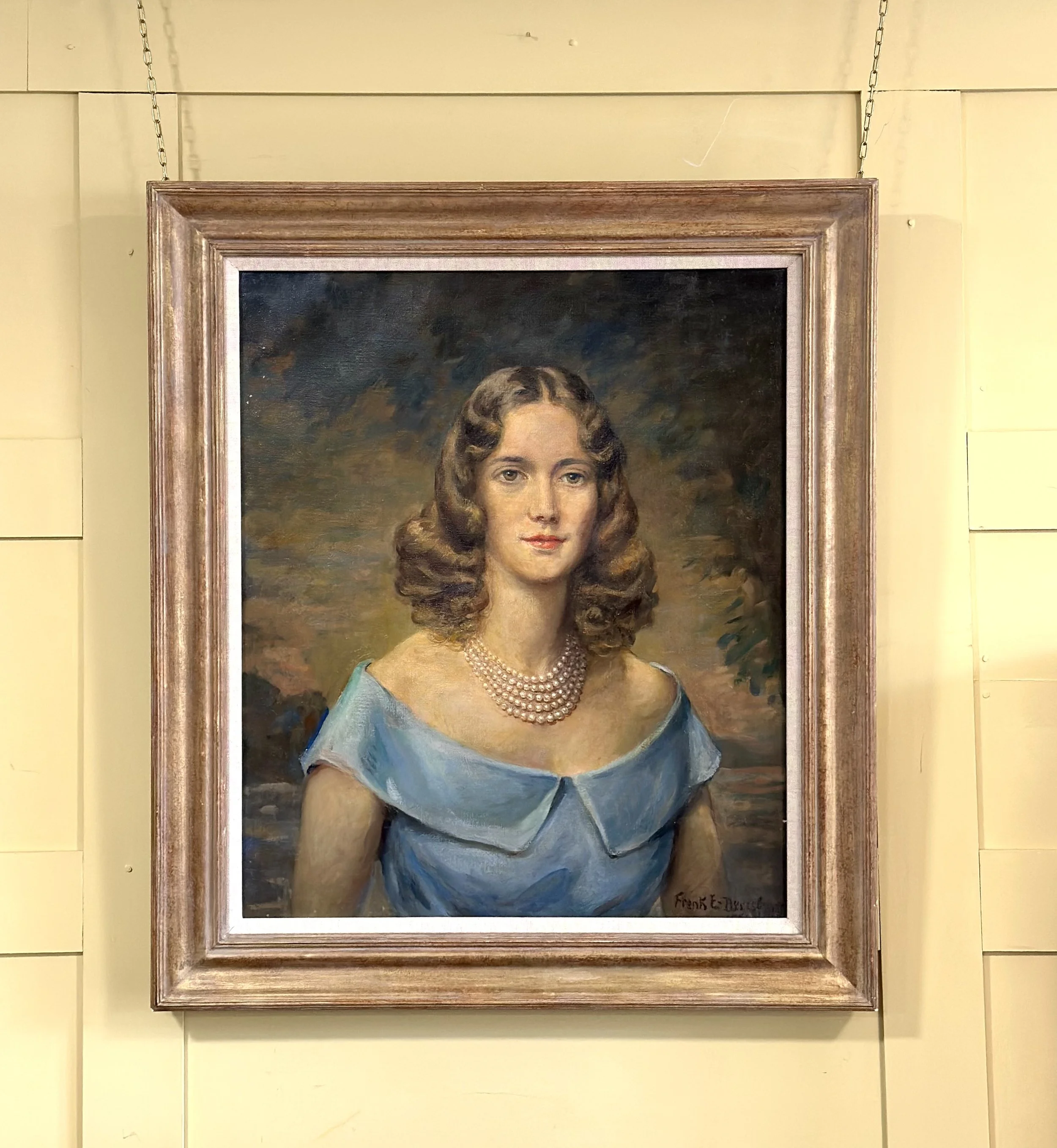 Oil Portrait Painting of ‘Debutante’ by Frank Ernest Beresford, British 1882-1967