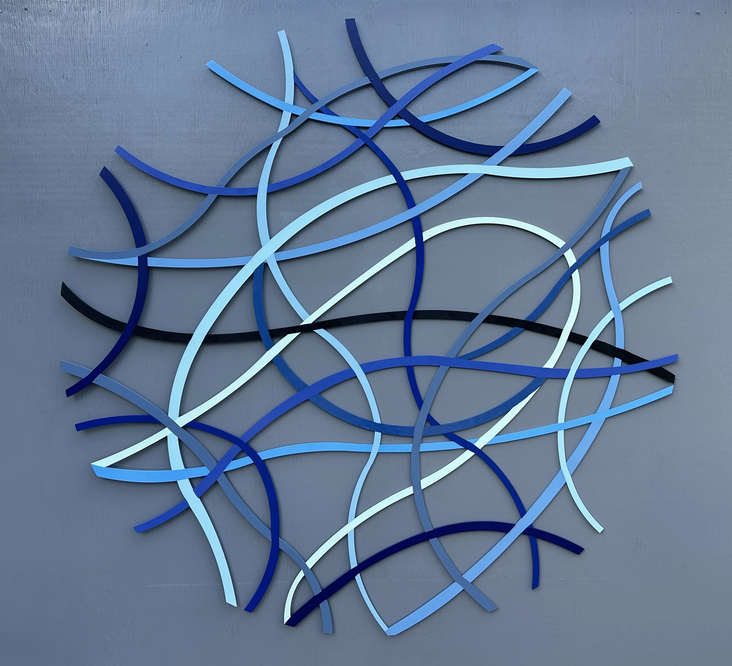  Blue Bonnet   painted aluminum 72 x 72 2024