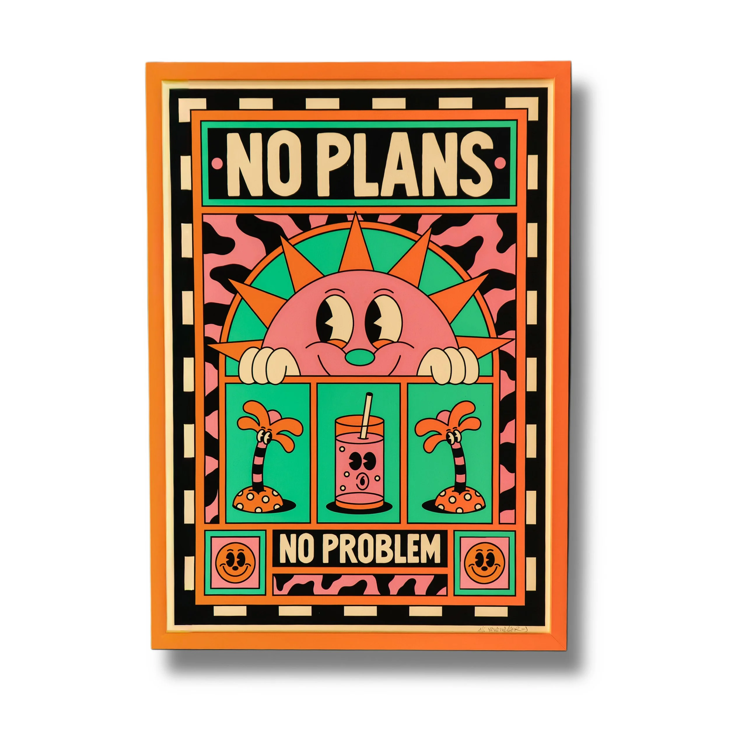 Poster art by Yeye Weller, a bold, colorful, and joyful artist duo from Münster, Germany and represented by Totally Reps