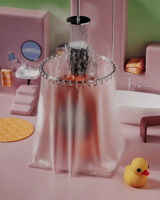 Arina Emelianova is a CGI artist and director who builds hyperreal, maximalist worlds around products.