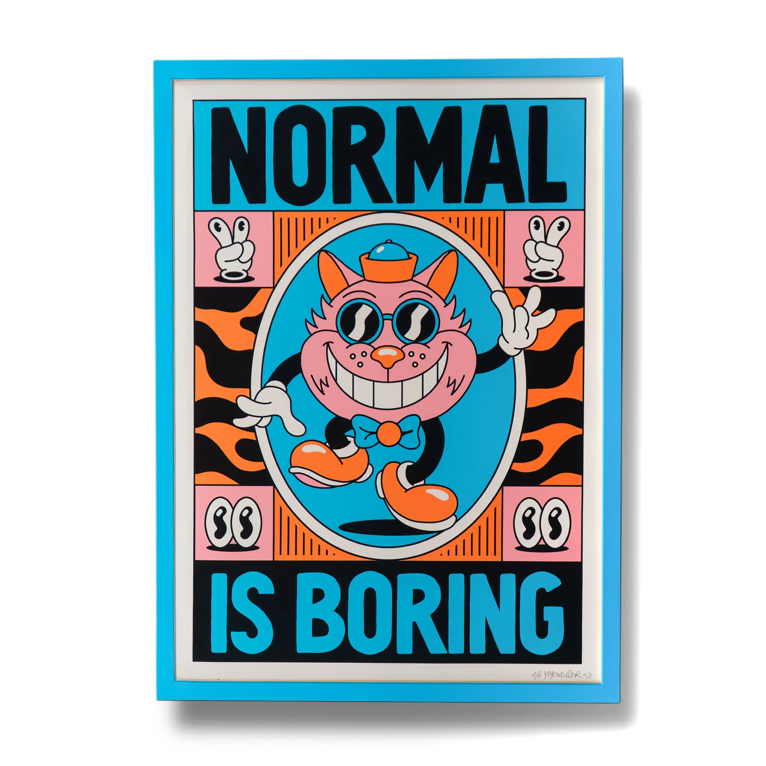 Poster art by Yeye Weller, a bold, colorful, and joyful artist duo from Münster, Germany and represented by Totally Reps