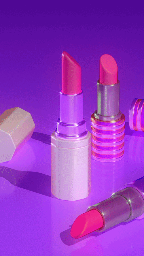 Lipstick CGI Illustration. Arina Emelianova is a CGI artist and director who builds hyperreal, maximalist worlds around products.