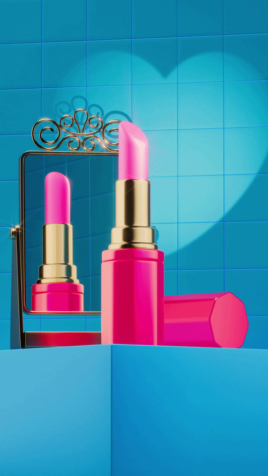 Lipstick CGI Illustration. Arina Emelianova is a CGI artist and director who builds hyperreal, maximalist worlds around products.