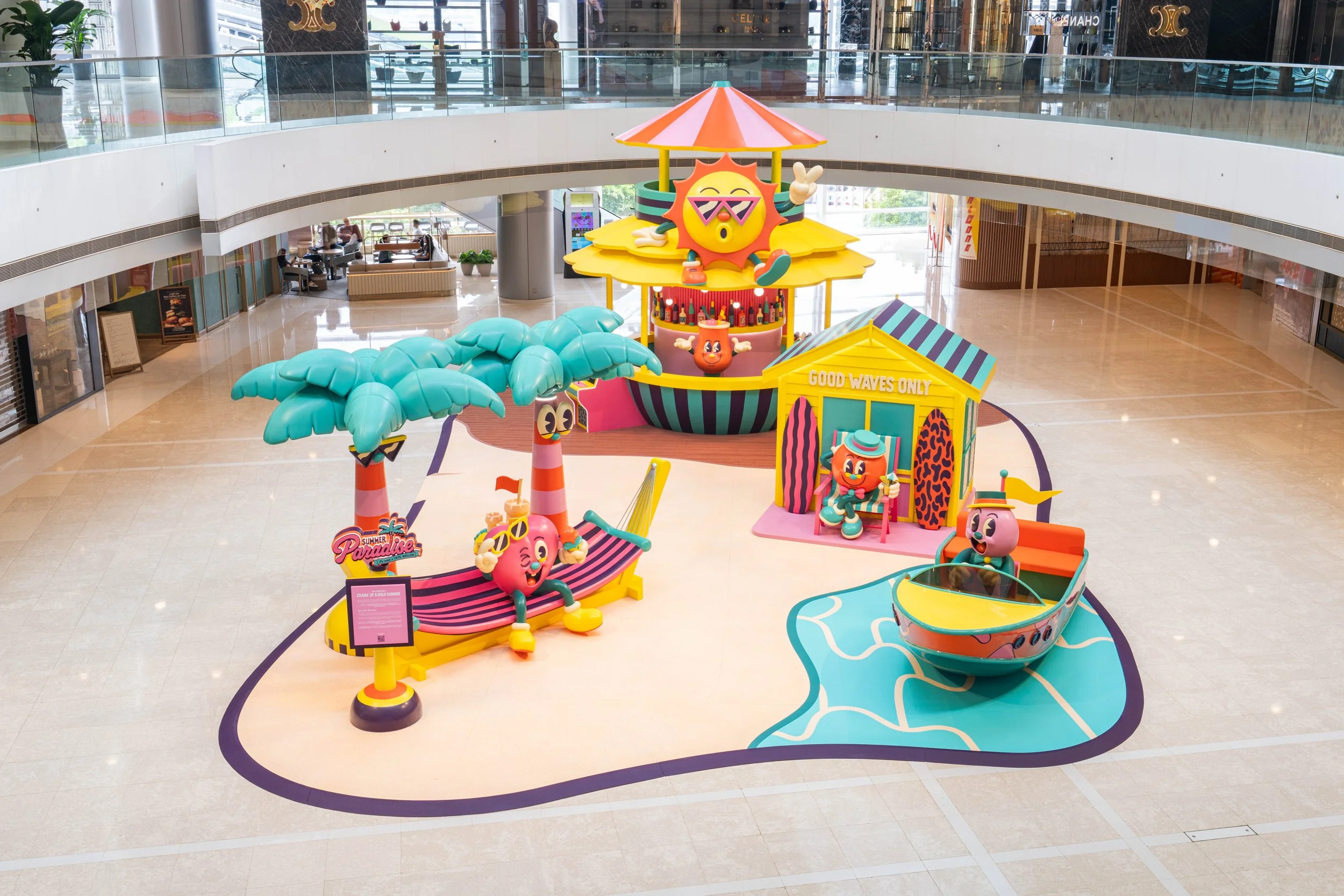 Mural by Yeye Weller, a bold, colorful, and joyful artist duo from Münster, Germany and represented by Totally Reps.