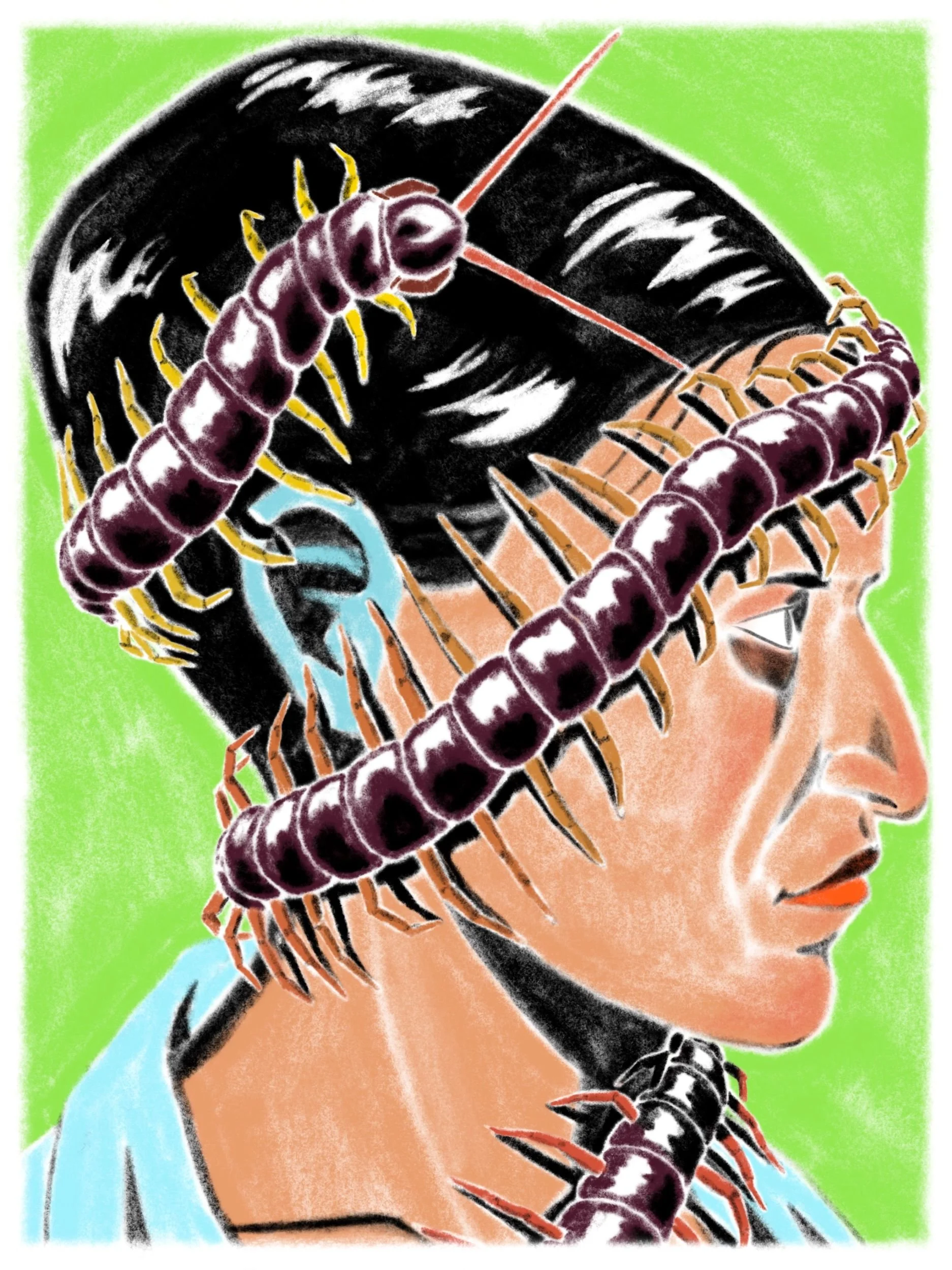 Thom Espinos is an illustrator, animator, and graphic novelist, currently based in Paris. His work is known for its vibrant palette and playful tone, using humor as a way to engage with subjects of all kinds.