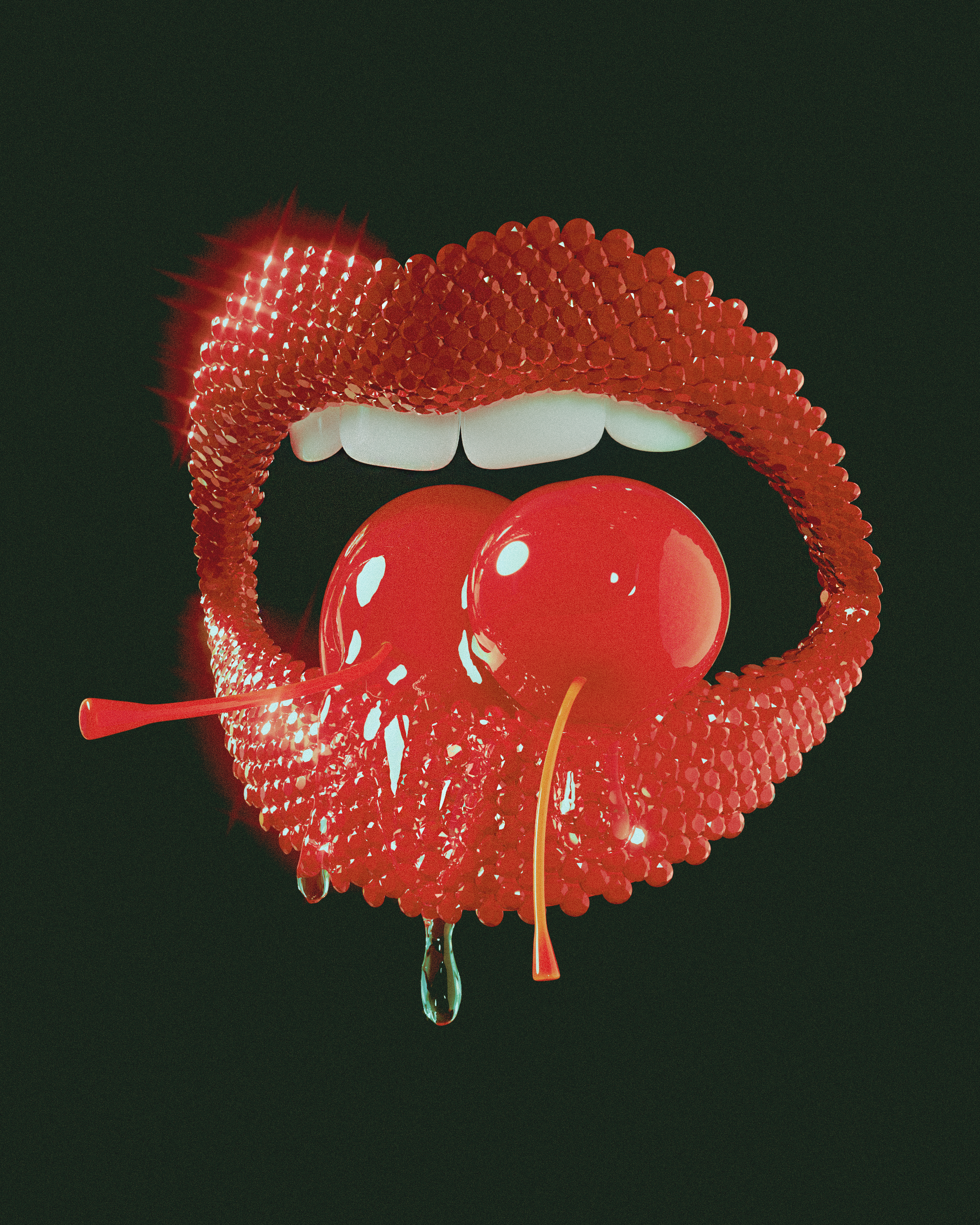 Lips GGI Illustration. Arina Emelianova is a CGI artist and director who builds hyperreal, maximalist worlds around products.