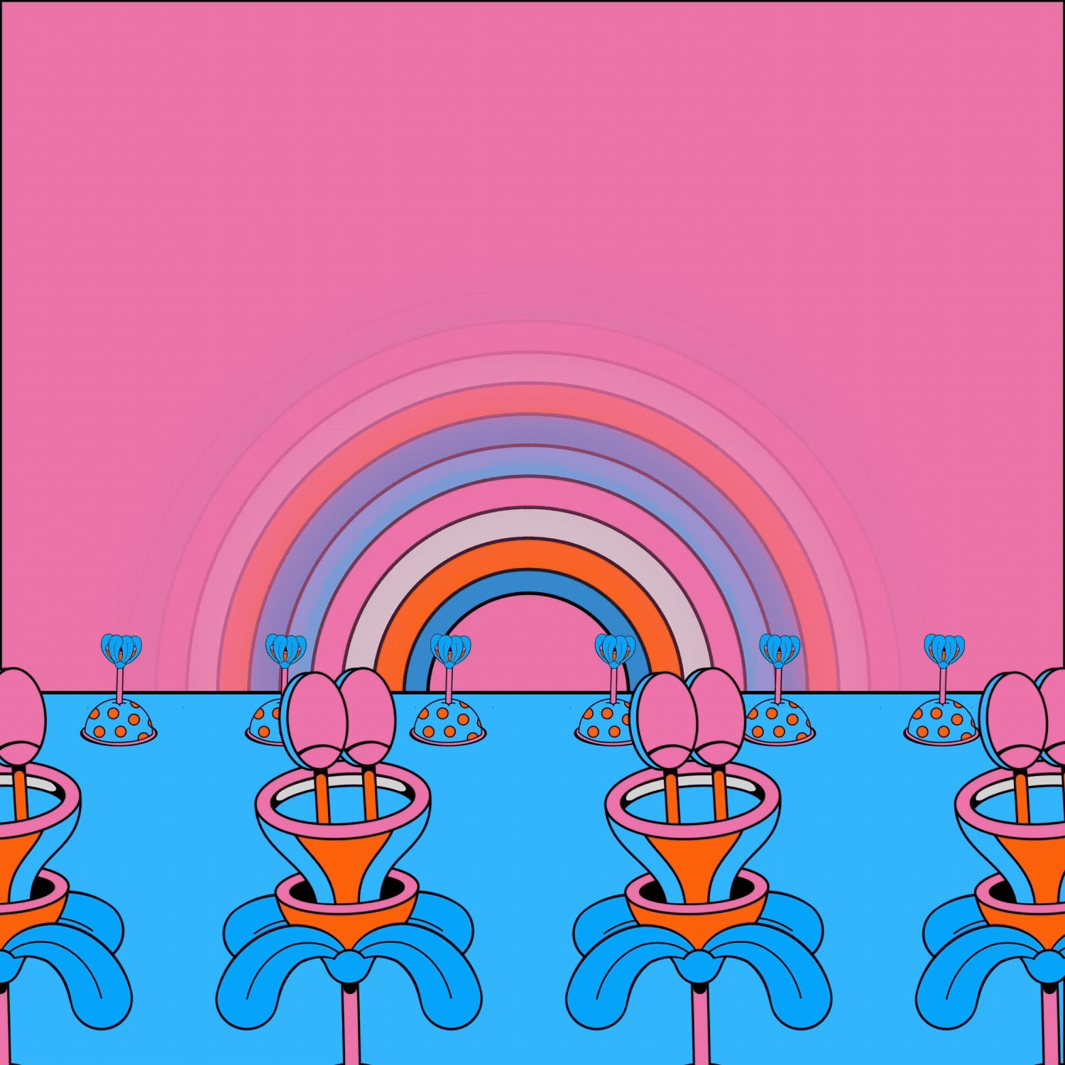 Yeye Weller is an internationally recognized artist duo from Münster, Germany, known for their colorful, playful and instantly recognizable visual language.