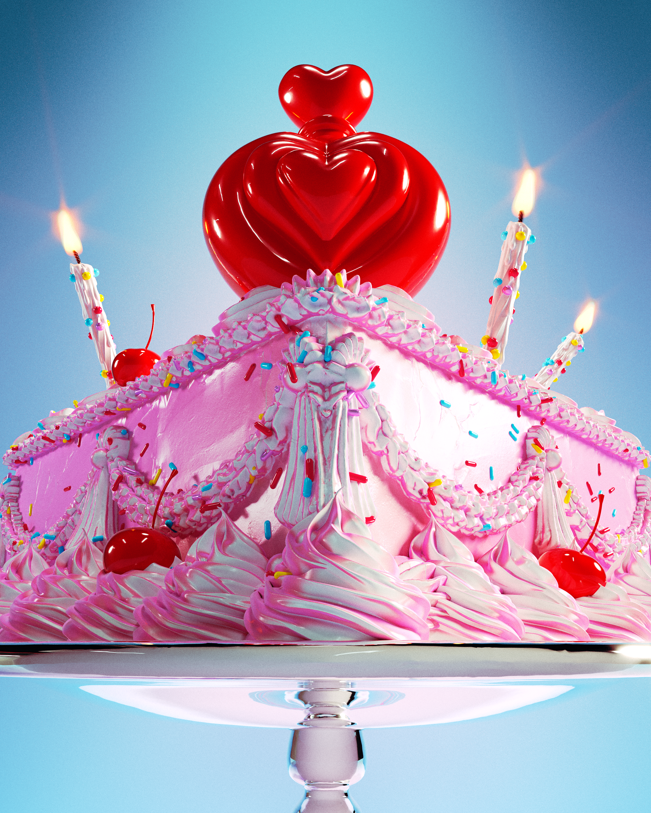 GCI Cake. Arina Emelianova is a CGI artist and director who builds hyperreal, maximalist worlds around products.