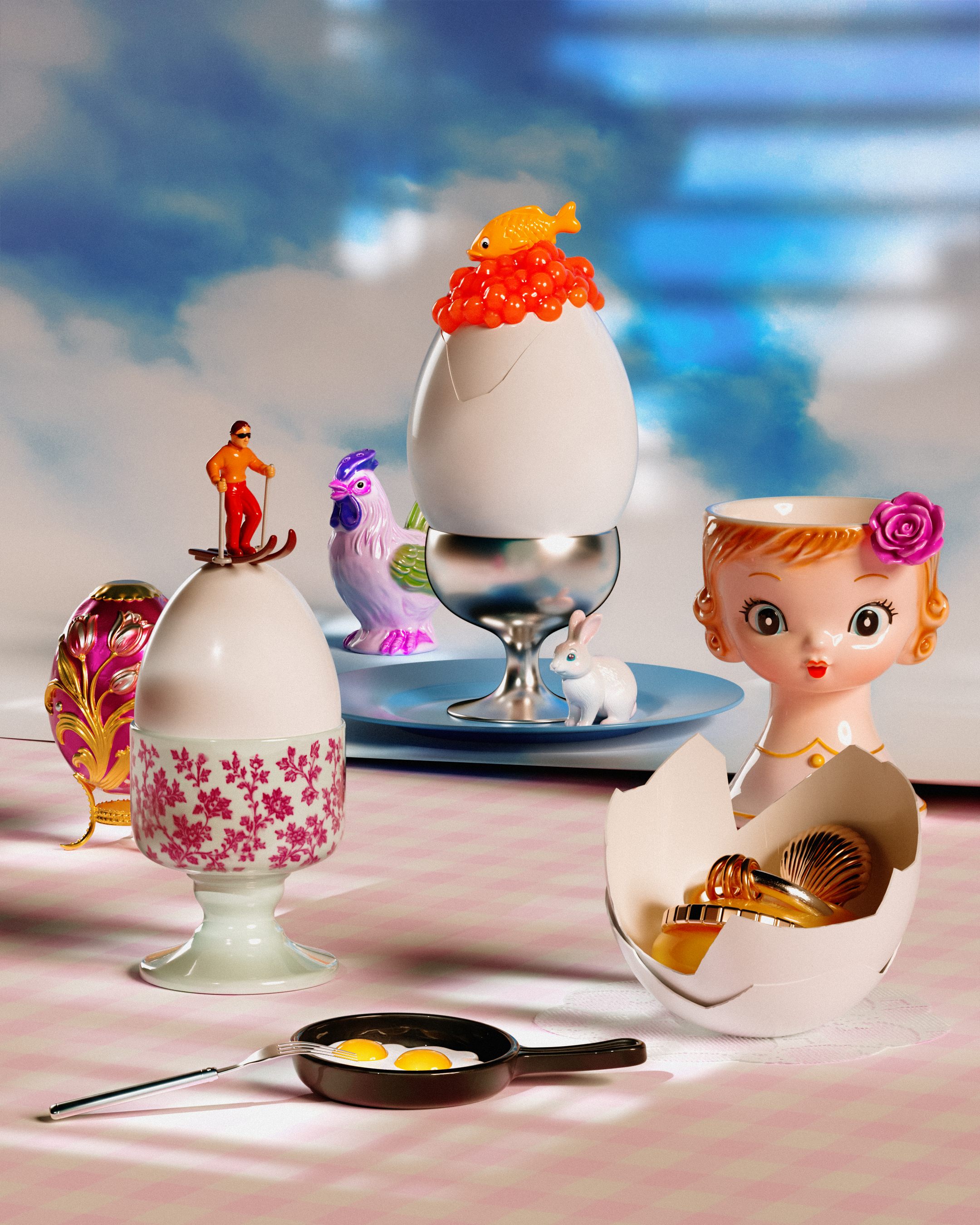 Arina Emelianova is a CGI artist and director who builds hyperreal, maximalist worlds around products.