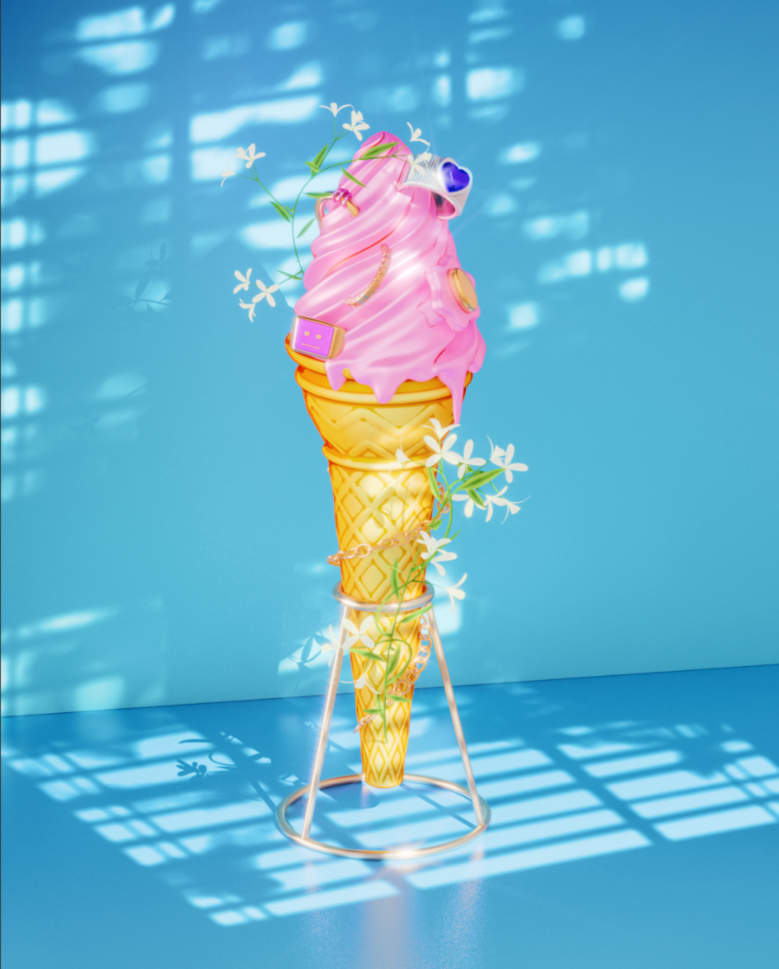 CGI ice cream. Arina Emelianova is a CGI artist and director who builds hyperreal, maximalist worlds around products.