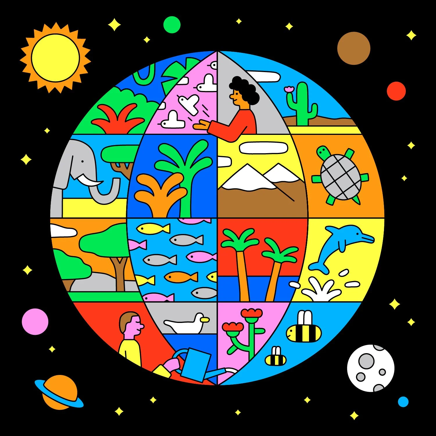 Raúl Soria is a Spanish illustrator. His work is digital, vector-based and warm-hearted.