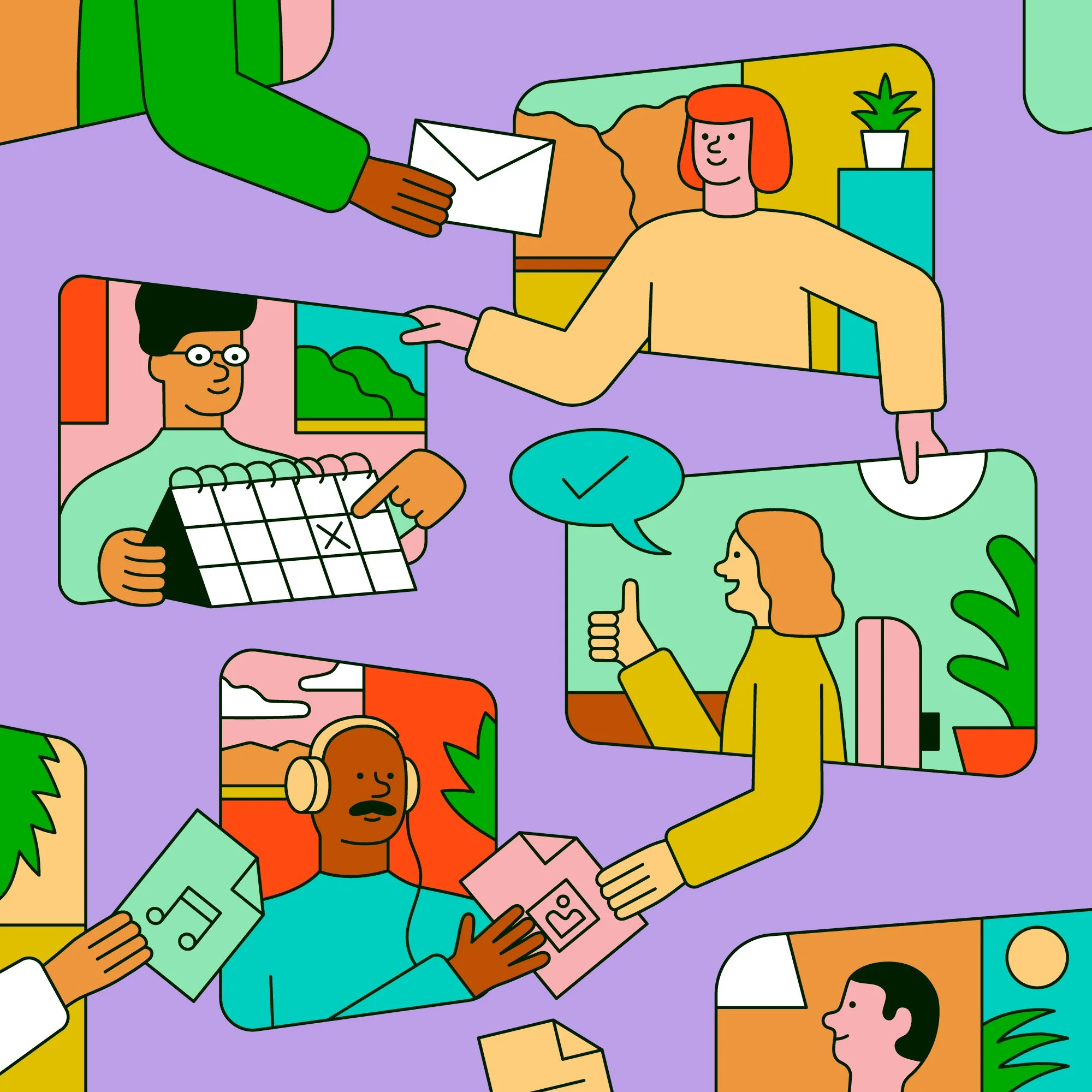 Upwork illustration. Raúl Soria is a Spanish illustrator. His work is digital, vector-based and warm-hearted.