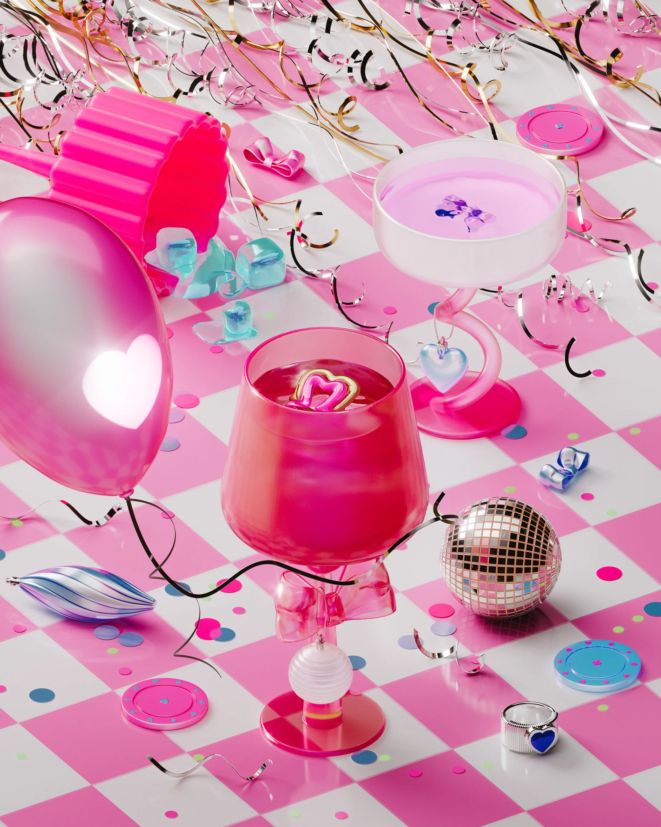 Arina Emelianova is a CGI artist and director who builds hyperreal, maximalist worlds around products.