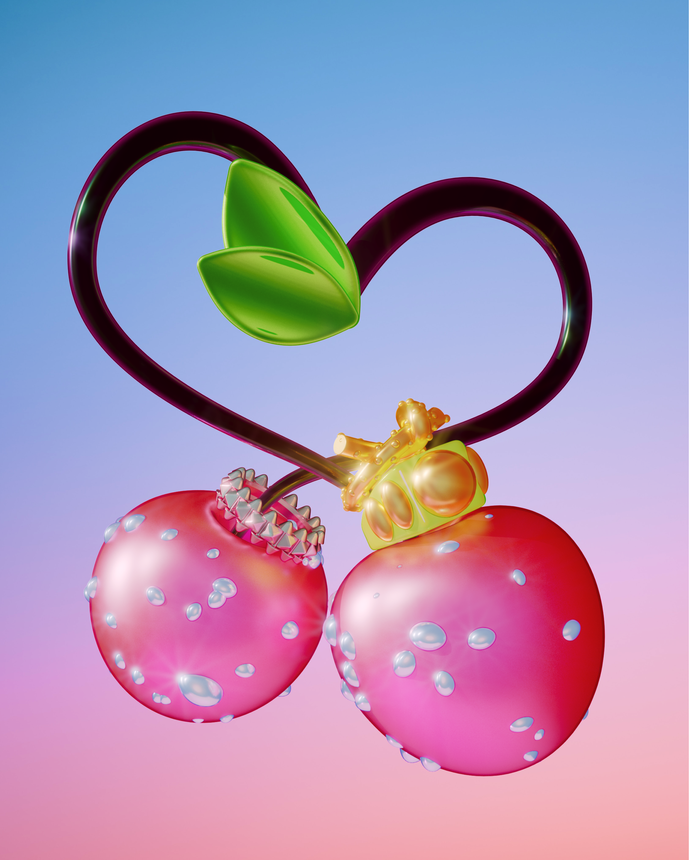 GCI Cherries. Arina Emelianova is a CGI artist and director who builds hyperreal, maximalist worlds around products.