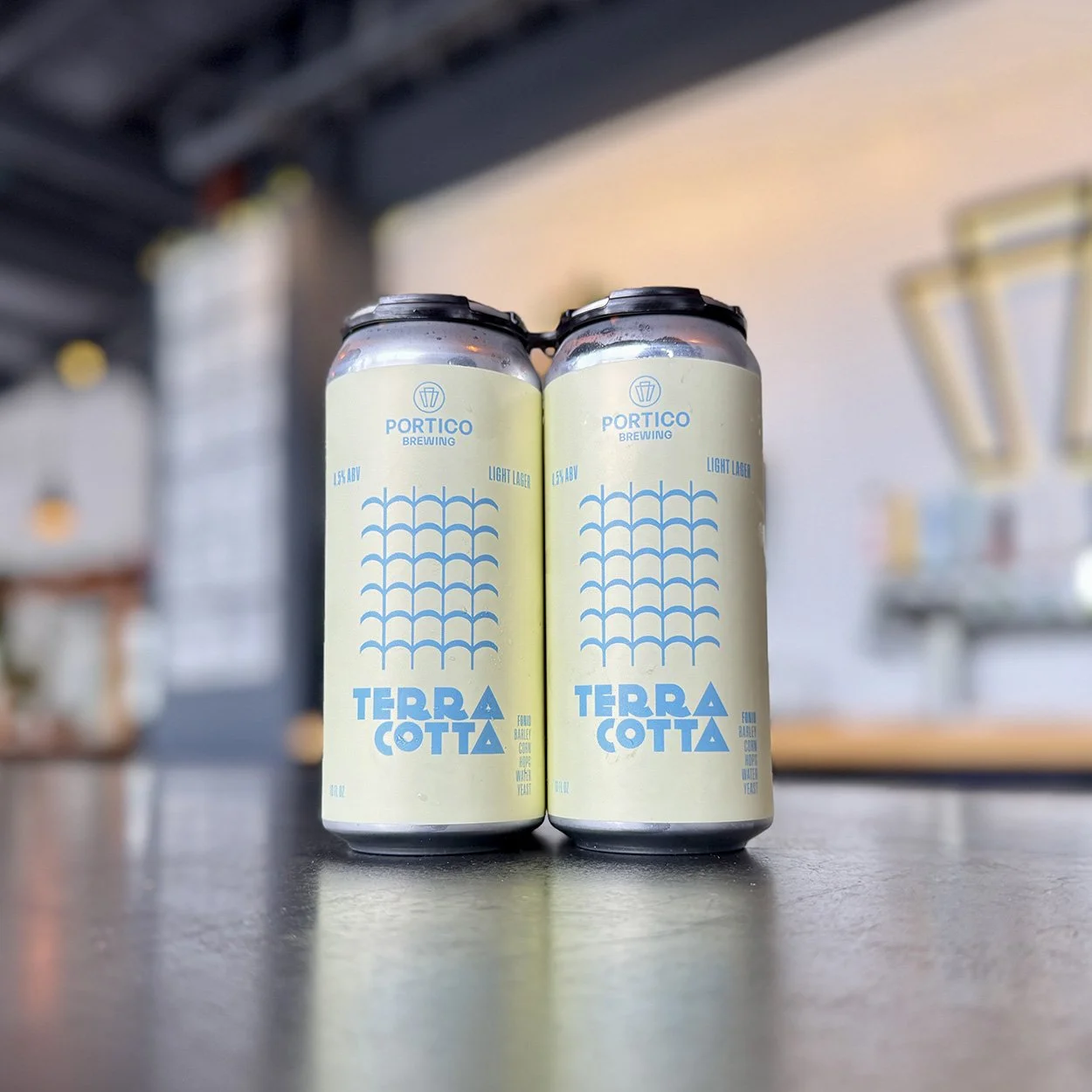 Terracotta | Light Lager | 4.4% ABV | brewed with Fonio, a regeneratively grown, ancient West African super grain, and only MA hops.