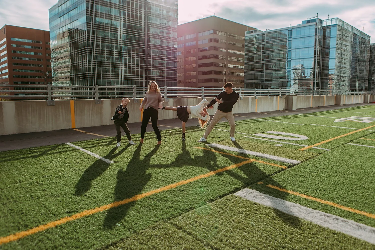 Calgary Urban Family Photography. Photographed at High Park Downtown Calgary by Kristina Nichol Photography.